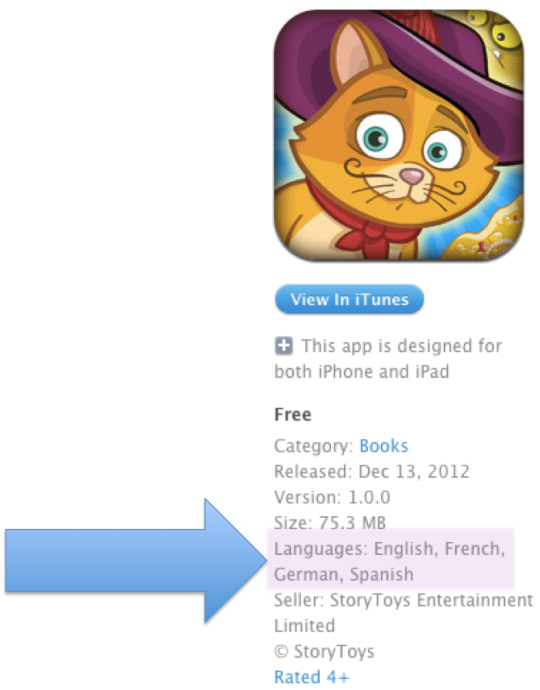 Check languages available before downloading! :)